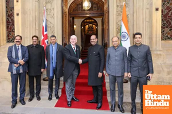 London: Om Birla, Speaker of the Lok Sabha, meets H.E. Sir Lindsay Hoyle, Speaker of the House of Commons