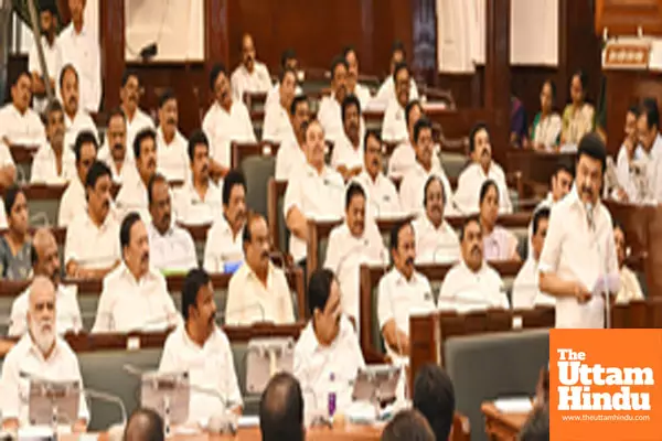 Chennai: Tamil Nadu CM MK Stalin speaks during the State Legislative Assembly session