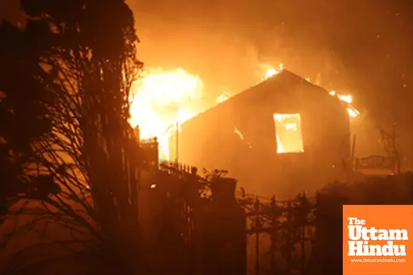 Los Angeles: A house is engulfed by the flames on the site of the Palisades fire in Pacific Palisades, Los Angeles County, California