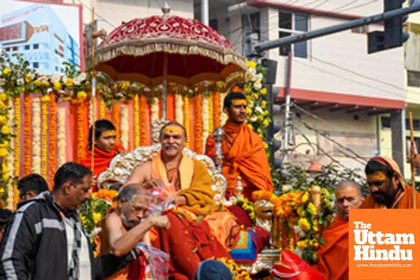 Prayagraj: Panch Dashnam Avahan Akhada religious procession