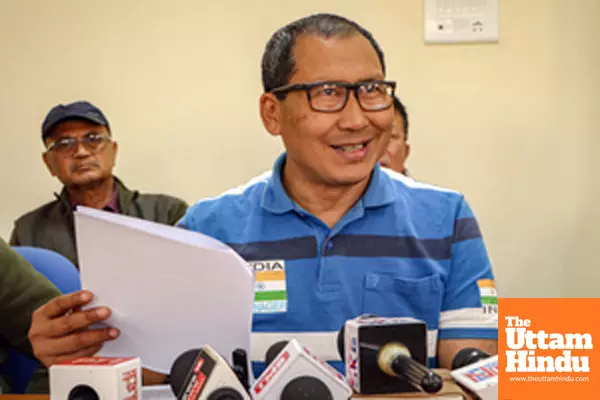 Imphal: M. Rachandra Singh addresses a press conference