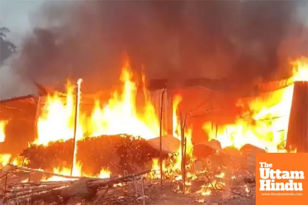 Massive Fire Breaks Out in Furniture Warehouse in Thane, 6-7 Shops Burned; Watch VIDEO