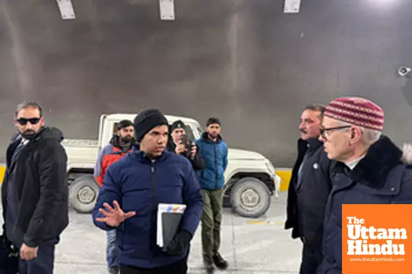 Ganderbal: Jammu and Kashmir Chief Minister Omar Abdullah reviews the preparations at the Z-Morh Tunnel