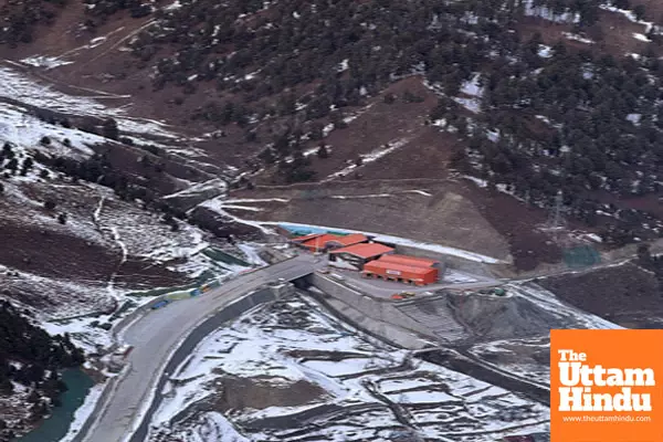 Ganderbal: An aerial view of the Z-Morh Tunnel