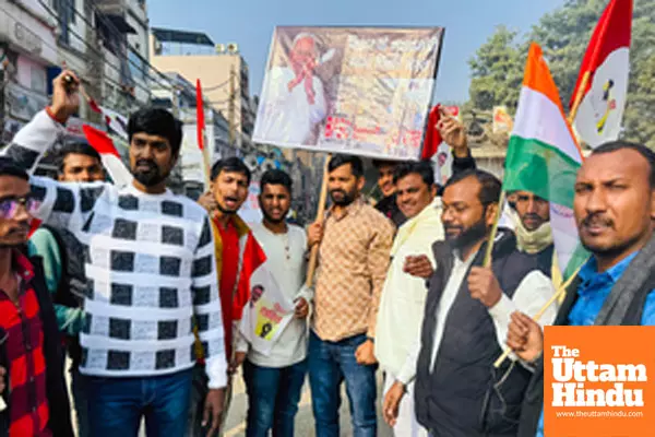 Patna: Members of Chhatra Yuva Shakti stage a protest demanding the cancellation of the CCE 2024