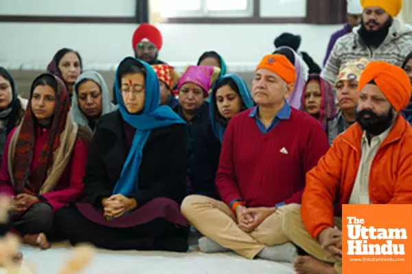 New Delhi: Delhi CM and AAP candidate Atishi visits Giri Nagar Gurudwara Sahib before filing her nominations