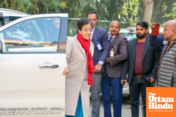 New Delhi: Delhi Chief Minister and AAP candidate Atishi, arrives to file her nomination for the upcoming state election