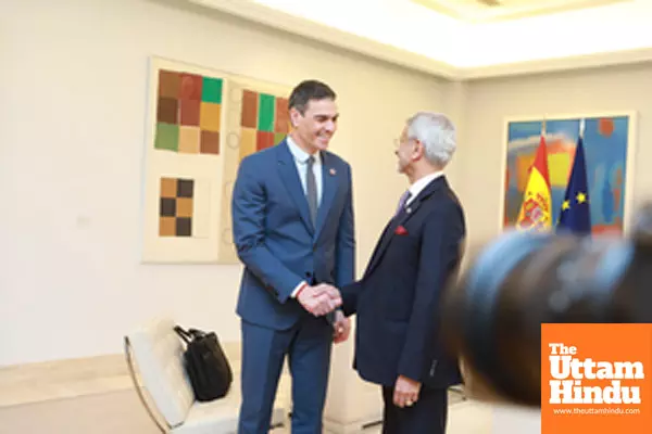 Madrid: External Affairs Minister S. Jaishankar meets Prime Minister of Spain Pedro Sánchez