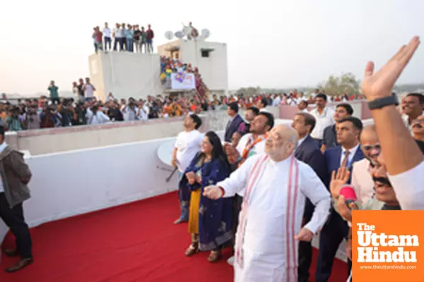 Gandhinagar: Union Home Minister Amit Shah celebrates Uttarayan