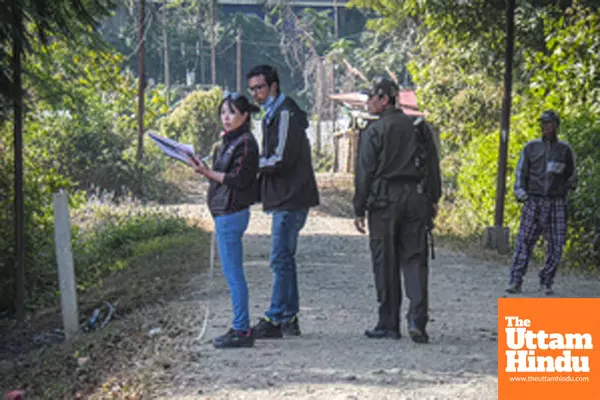 Imphal West: Forensic Department and police investigate the site near the 5MR Temporary Camp