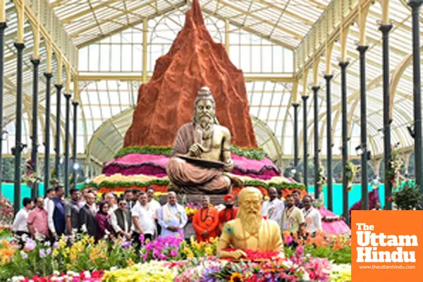 Bengaluru: Karnataka Chief Minister Siddaramaiah during the inauguration the Republic Day flower show