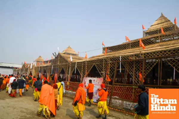 Prayagraj: Sadhus at their camp near the Sangam on the fourth day of the 45-day-long Maha Kumbh Mela 2025