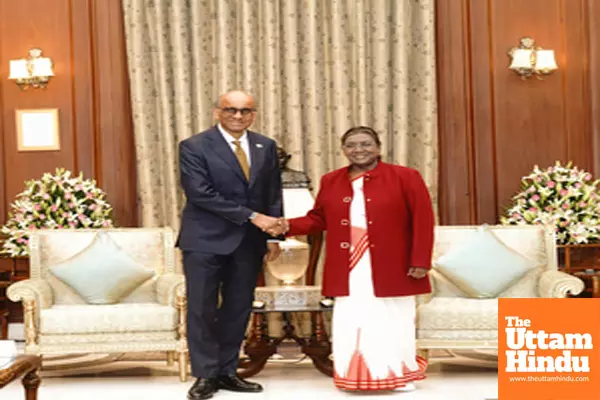 New Delhi: President Droupadi Murmu meets President of Singapore Tharman Shanmugaratnam