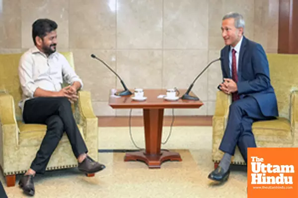 Hyderabad: Telangana Chief Minister Revanth Reddy meets Foreign Affairs Minister of Singapore Vivian Balakrishnan