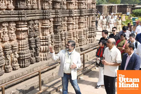 Bhubaneswar: President of the Republic of Singapore, Mr. Tharman Shanmugaratnam visits Sun Temple