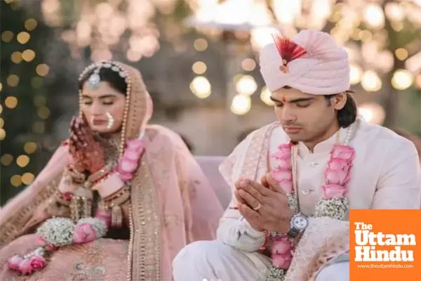 Two-Time Olympic Champion Neeraj Chopra Ties the Knot, Shares Stunning Photos