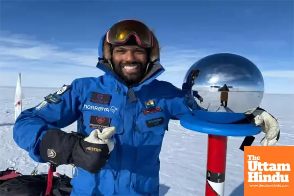 Satish Gogineni Becomes First Indian to Ski 1,133 km Solo to South Pole, Promotes Mental Health Awareness