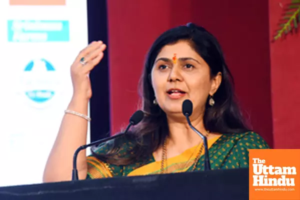 Nagpur: Maharashtra Minister Pankaja Munde speaks during the World Animal Nutrition Conference and Exhibition