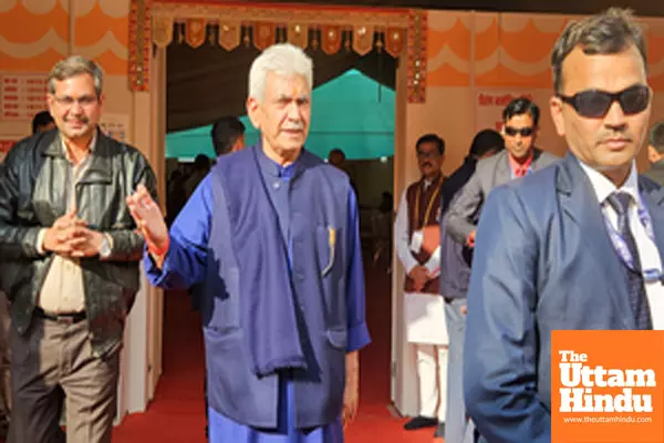 Prayagraj: Jammu and Kashmir Lieutenant Governor Manoj Sinha visits to attend the Maha Kumbh Mela 2025