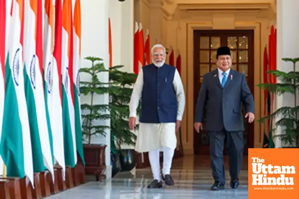 New Delhi: Prime Minister Narendra Modi with Prabowo Subianto, President of the Republic of Indonesia