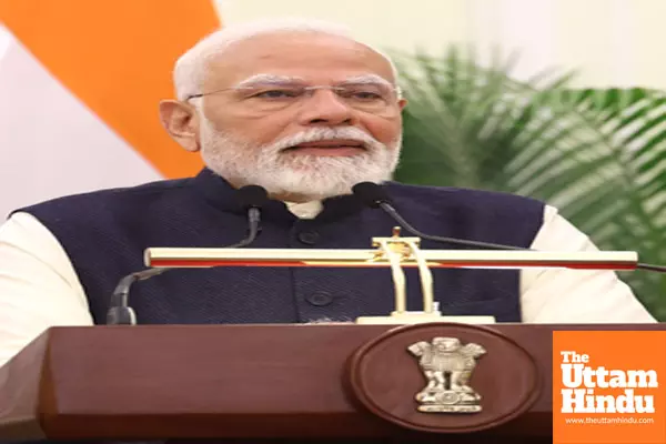 New Delhi: Prime Minister Narendra Modi addresses the press during a press statement