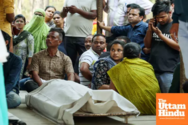 Bhandara: Family members of the deceased victims wait outside an ordnance factory