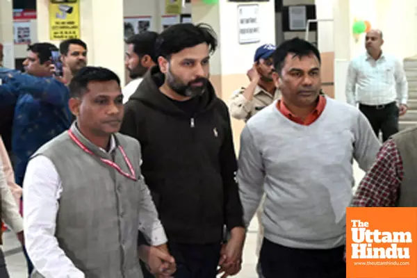 Bhopal: Former transport constables Saurabh Sharma and Chetan Singh are presented in the district court by the Lokayukta team