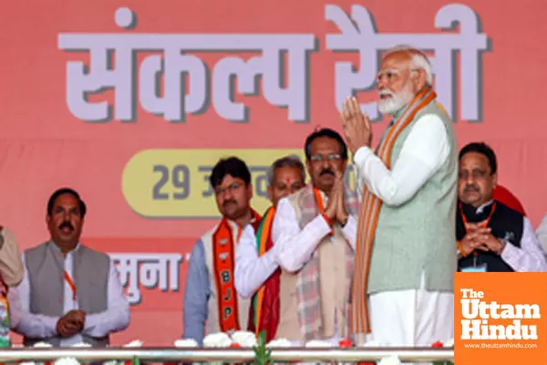 New Delhi PM Modi attends a public meeting for the Delhi Assmbly Elections