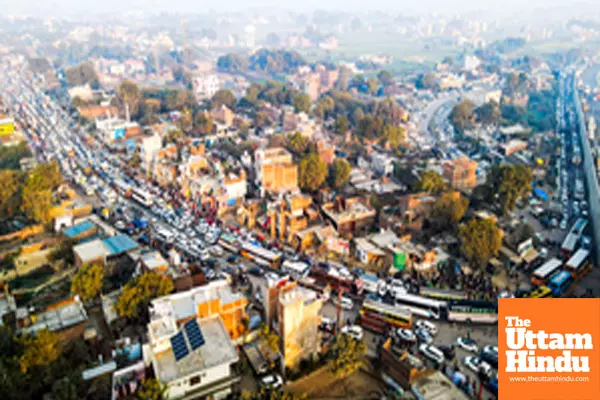 Massive traffic congestion near the Mahakumbh site