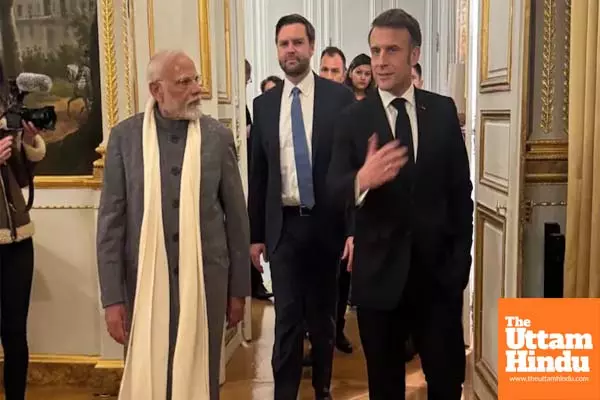 PM Modi Meets Macron, JD Vance at Paris Dinner Ahead of AI Summit