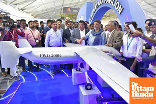 Karnataka Deputy Chief Minister D.K. Shivakumar inaugurates exhibition stalls at Invest Karnataka 2025