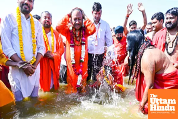 Chhattisgarh Chief Minister Vishnu Deo Sai along with wife visits Maha Kumbh Mela 2025