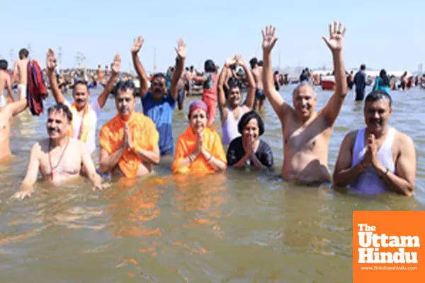 Tripura Chief Minister Manik Saha along with wife visits Maha Kumbh Mela 2025