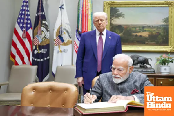 Prime Minister Narendra Modi meets U.S. President Donald Trump