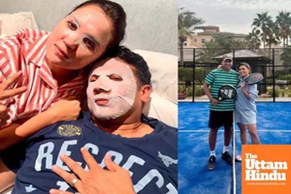 Lara Dutta pampers husband with ‘spa facial’ on Valentine’s Day