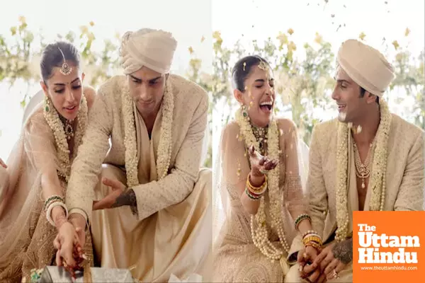 Prateik Babbar and Priya Banerjee tie the knot in an intimate ceremony