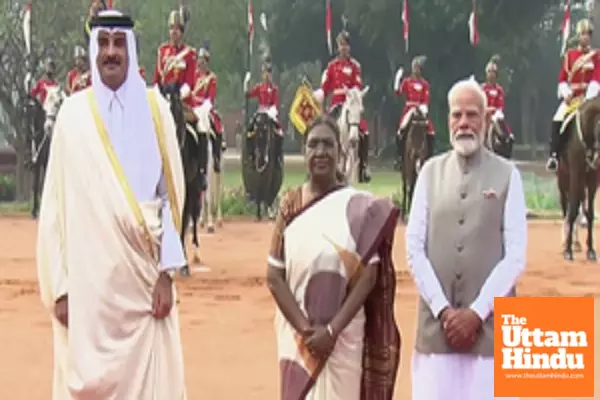 Qatar’s Emir receives ceremonial welcome at Rashtrapati Bhavan