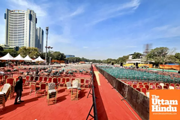 Preparations are underway for the oath ceremony of the New Delhi government