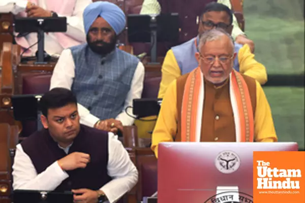 Finance Minister Suresh Khanna presents the state budget for the fiscal year 2025-2026