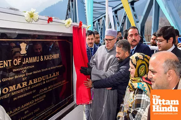 J&K CM Unveils Akhal Bridge Over Sindh River, Project Launched in 2008 Now Complete