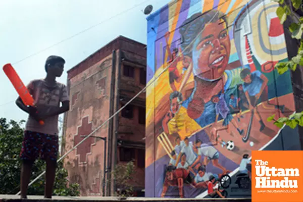 A vibrant mural adorns the walls of TN Housing Board