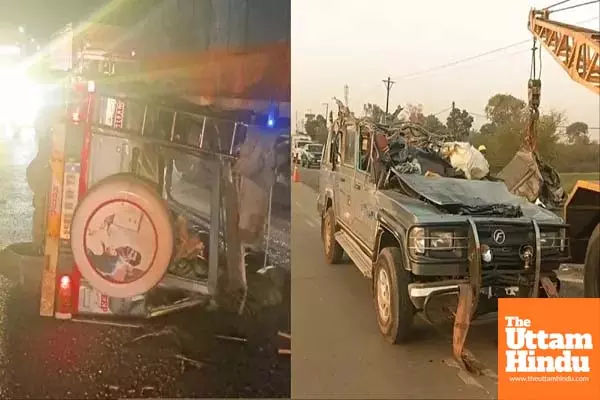 Tragic Road Crash: SUV Hits Tree, Breaks Divider, Collides with Bus – 6 Dead, 2 Injured