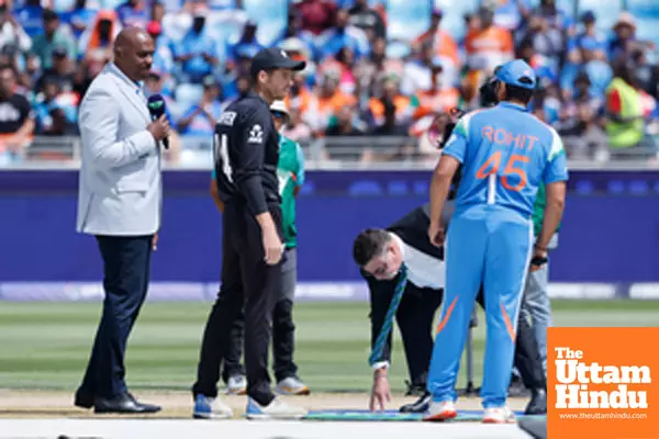 ICC Champions Trophy cricket match between India and New Zealand