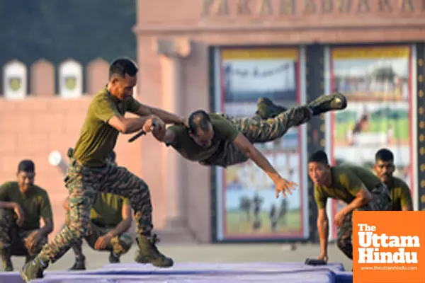 Indian Army Cadets Display Combat Skills