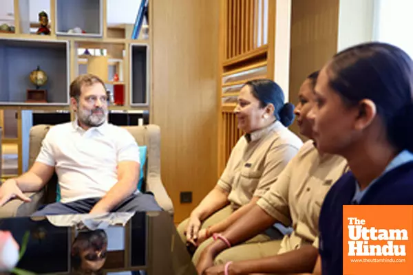 LoP Rahul Gandhi meets women party workers