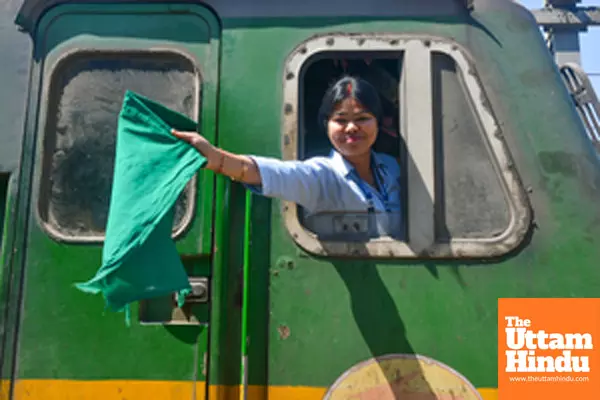 Women Crew Operates Goods Train on International Womens Day