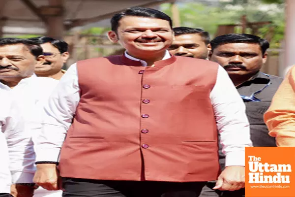 Maharashtra CM Devendra Fadnavis arrives at Vidhan Bhavan