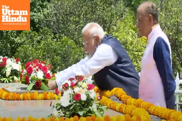 PM Modi pays tribute to Seewoosagur Ramgoolam and Anerood Jugnauth in Mauritius