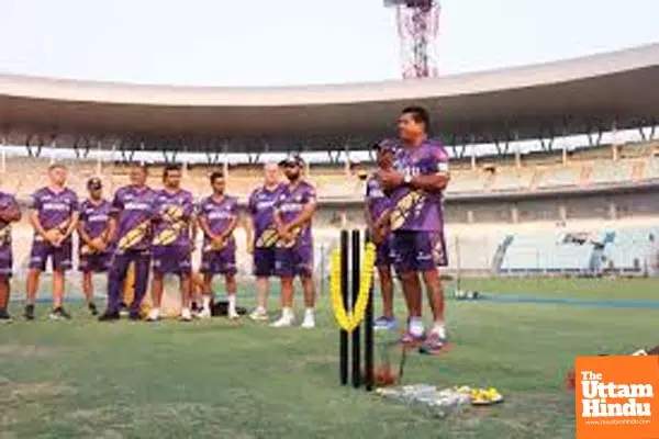 IPL 2025: KKR perform traditional pooja at Eden Gardens ahead of training